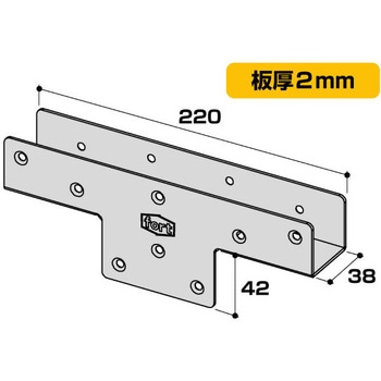 fortユニクロ 2X4用金具ブラケット B3-UC fort