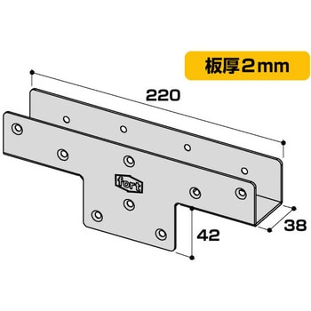 FRT-035 fort黒塗装 2X4用金具ブラケットB3-BK fort 1個 FRT-035