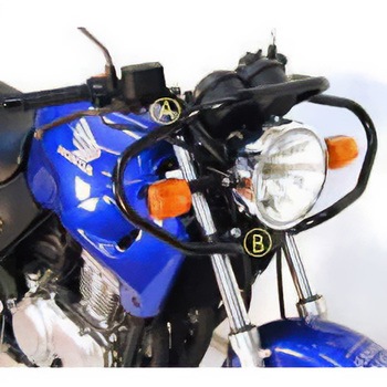 プロテクションバー フロント ブラック Honda CB 500 / S 1993- HEPCO&BECKER (ヘプコ&ベッカー)