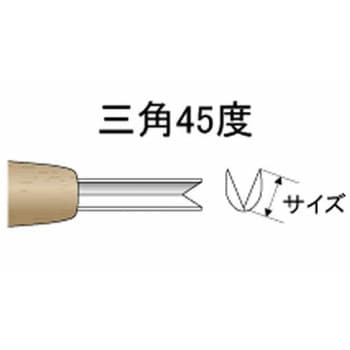 ハイス彫刻刀 三角 (45度) 道刃物工業