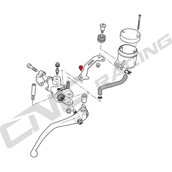 フロントBRAKE/クラッチ FLUID TANK BRACKET SCREW - TITANIUM CNC Racing (シーエヌシーレーシング)