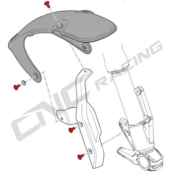 フロントmudguard Ducati Scrambler 1100 screw set CNC Racing (シーエヌシーレーシング)