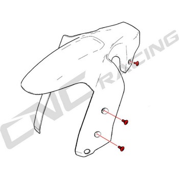 フロントmudguard Screw kit Ducati Multistrada 950/1200 Enduro CNC Racing (シーエヌシーレーシング)