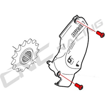 フロントスプロケットカバー screws M6x16 (2 pcs) - Titanium Titanium CNC Racing (シーエヌシーレーシング)