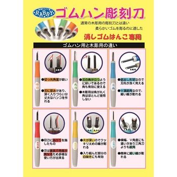 ゴムハン彫刻刀 道刃物工業