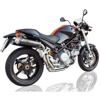 ヘッダキット + 2＞2 ステンレススチール -カーボン レーシング スリップオン DUCATI MONSTER S2R 800 (2006-2008) ZARD (ザード)