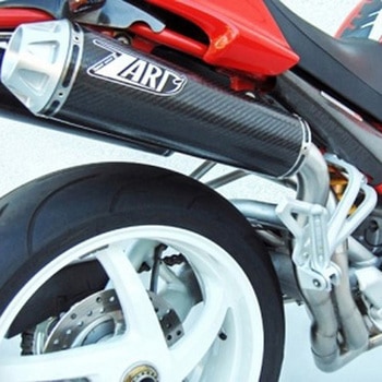 ヘッダキット + 2＞2 ステンレススチール -カーボン レーシング スリップオン DUCATI MONSTER S4RS/TESTA STRETTA ZARD (ザード)
