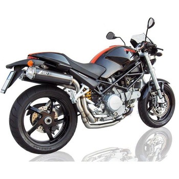 ヘッダキット + 2＞2 ステンレススチール -チタン レーシング スリップオン DUCATI MONSTER S2R 800 (2006-2008) - ZARD (ザード)