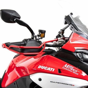 ヘプコ&ベッカー ハンドプロテクター， レッド， DUCATI ムルティストラーダ V4 HEPCO&BECKER (ヘプコ&ベッカー)
