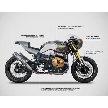 ホワイトウインドスクリーン BMW R NINE-T 1200 (2015-2019) ZARD (ザード)