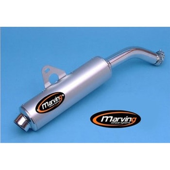 マフラー Amacal &Oslash； 100 クロム + アルミニウム Kawasaki KLE 500 91 Marving Exhaust (マービングエキゾースト)