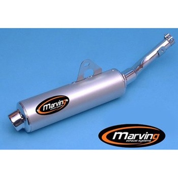 マフラー Amacal &Oslash； 100 クロム + アルミニウム Suzuki DR 350 Marving Exhaust (マービングエキゾースト)