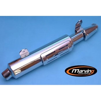 マフラー Amacal &Oslash； 114 クロム Honda XRV 750 AFRICA TWIN 96 - Marving Exhaust (マービングエキゾースト)