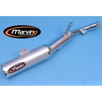 マフラー Amacal &Oslash； 89 Cromium + アルミニウム Honda NX 250 Marving Exhaust (マービングエキゾースト)