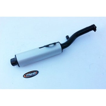 マフラー Cylindrical &Oslash； 100 ブラック + アルミニウム Suzuki GS 500 E Marving Exhaust (マービングエキゾースト)