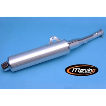 マフラー Cylindrical &Oslash； 114 クロム + アルミニウム Yamaha GTS 1000 Marving Exhaust (マービングエキゾースト)