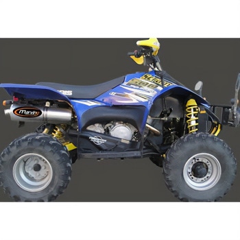 マフラー Single Big Oval Quad Atv Line アルミ (クワッド・4輪バイク)SCRAMBLER 500 >2006 POLARIS Quad - Marving Exhaust (マービングエキゾースト)