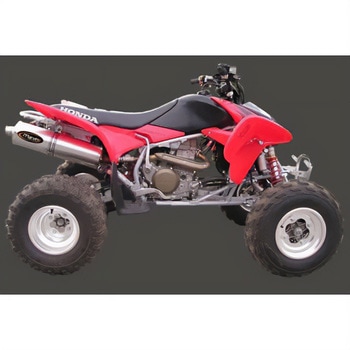 マフラー Single Big Oval Quad Atv Line アルミ (クワッド・4輪バイク)TRX 450 2004> HONDA Quad - EU/AL/H7 Marving Exhaust (マービングエキゾースト)