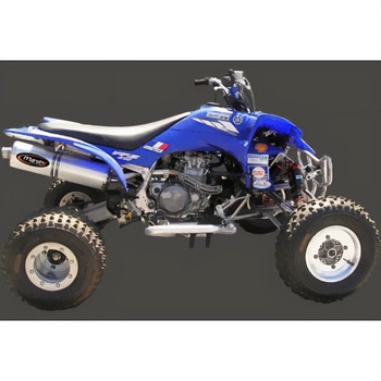 マフラー Single Big Oval Quad Atv Line アルミ (クワッド・4輪バイク)YFM 450 2003 YAMAHA Quad - EU/AL/Y7 Marving Exhaust (マービングエキゾースト)