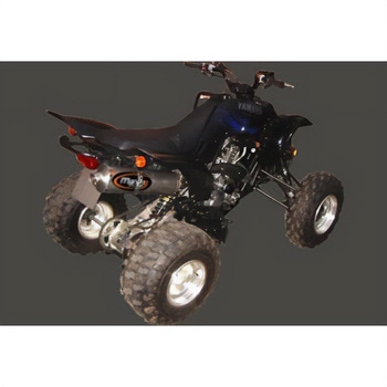 マフラー Single Big Oval Quad Atv Line アルミ (クワッド・4輪バイク)YFM 660 RAPTOR 2003 YAMAHA Quad - E Marving Exhaust (マービングエキゾースト)