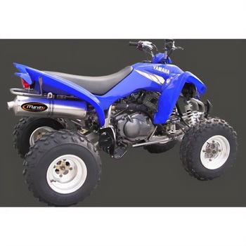 マフラー Single Big Oval Quad Atv Line アルミ (クワッド・4輪バイク)YFM350 R/WARRIOR 2005 YAMAHA Quad - Marving Exhaust (マービングエキゾースト)
