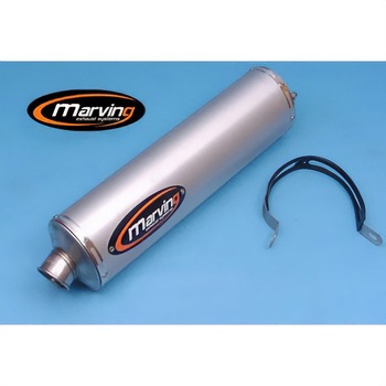 マフラー ビッグオーバル = 102x130 Superline アルミニウム Kawasaki ZXR 400 Marving Exhaust (マービングエキゾースト)