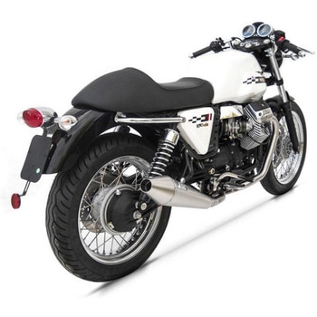 ミラーポリッシュド ステンレススチール レーシング ヘッダキット + ステンレススチール スリップオン MOTO GUZZI V7 Cafe RACER/CAFE CLASSIC (2012-2013) ZARD (ザード)