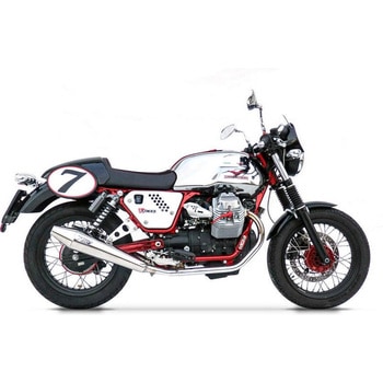 ミラーポリッシュド ステンレススチール レーシング ヘッダキット + ステンレススチール レーシング スリップオン MOTO GUZZI V7 Cafe RACER/CAFE CLASSIC (2012-2013) ZARD (ザード)