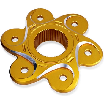 リアスプロケットフランジ DUCATI BICOLOR Gold/Silver CNC Racing (シーエヌシーレーシング)