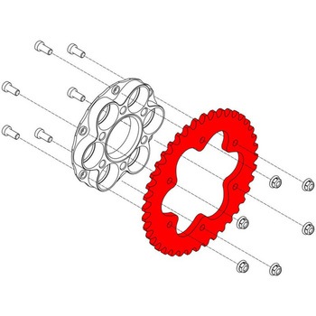 リングギア Z40 P530 6 ホール Ducati ブラック CNC Racing (シーエヌシーレーシング)