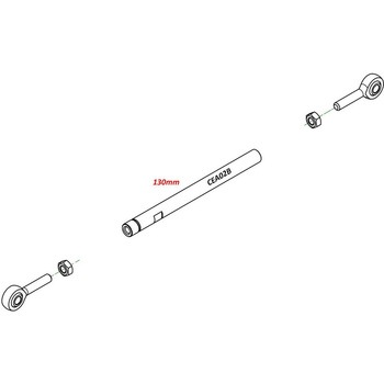 ロッドギアシフトリンク 130mm ブラック CNC Racing (シーエヌシーレーシング)
