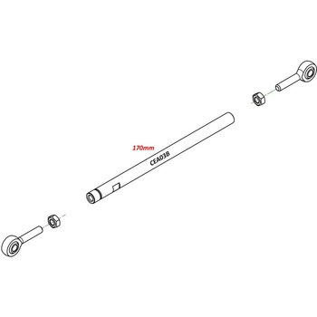 ロッドギアシフトリンク 170mm ブラック CNC Racing (シーエヌシーレーシング)