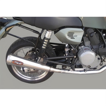 左右アウトゴーイング デュアルマフラー コニカルエンド &Oslash； 110 Racing Steel ステンレススチール Ducat Marving Exhaust (マービングエキゾースト)
