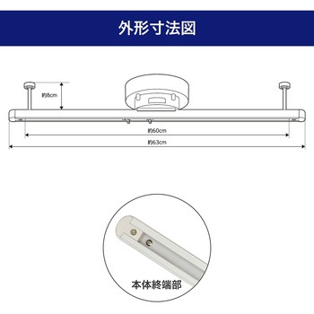ライティングレール本体 シーリング型 リモコン式 レール長0.6m アイボリー ELPA