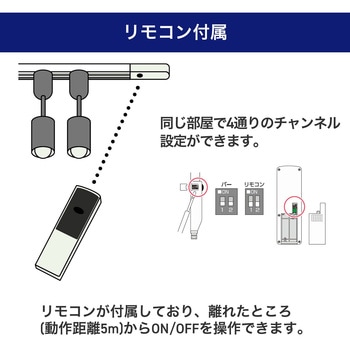 ライティングレール本体 コンセント型 リモコン式 レール長0.5m アイボリー ELPA