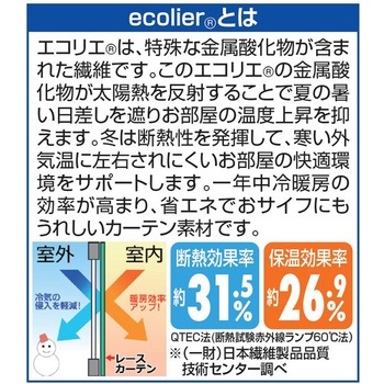 1年中快適省エネレースカーテン ファミリー・ライフ