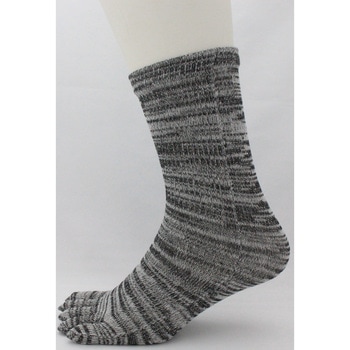 「絹が一番」5本指靴下 3足組 杢 ハヤシ[靴下]