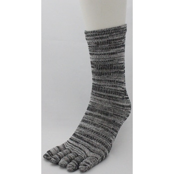 「絹が一番」5本指靴下 3足組 杢 ハヤシ[靴下]