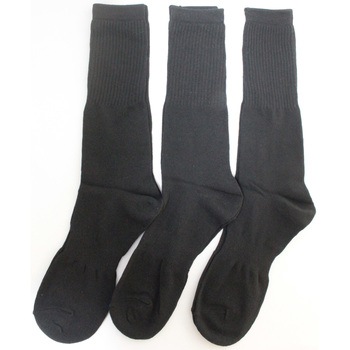 「絹が一番」先丸靴下 3足組 黒 大寸 ハヤシ[靴下]