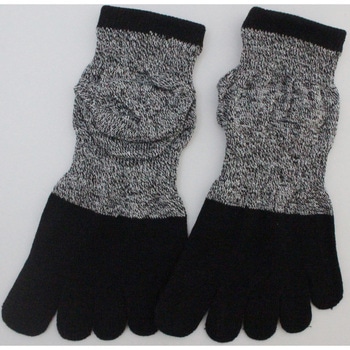 「超純綿」ショート靴下5本指3足組杢 ハヤシ[靴下]