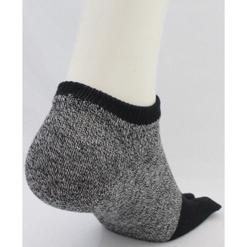 「超純綿」ショート靴下5本指3足組杢 ハヤシ[靴下]
