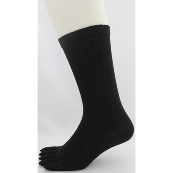 「超純綿」5本指靴下3足組黒大寸 - ハヤシ[靴下]