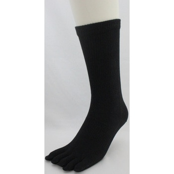 「超純綿」5本指靴下3足組黒大寸 - ハヤシ[靴下]