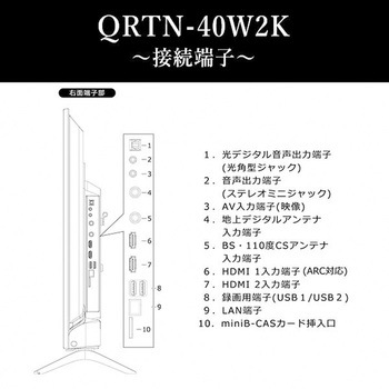 テレビ 40型 液晶テレビ フルハイビジョン YAMAZEN(山善)