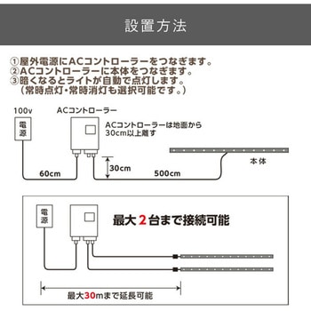 ガーデンライト ロングライン 追加用単品 ガーデントワイライト YAMAZEN(山善)