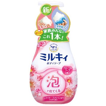 泡で出てくるミルキィボディソープ フローラルソープの香り 1個(600mL