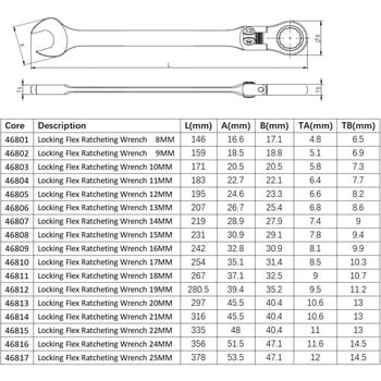 ロング首振りロッキングコンビネーションラチェットレンチ SATA