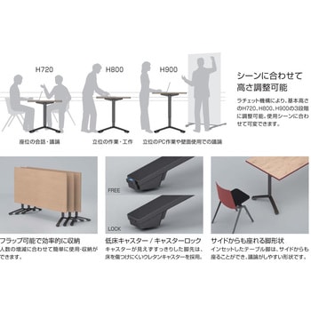 TIN-SK1809V-BK1K11 テーブル イニシア 角形 抗菌・抗ウイルス天板(配送・設置サービス付き) 1台 コクヨ 【通販モノタロウ】