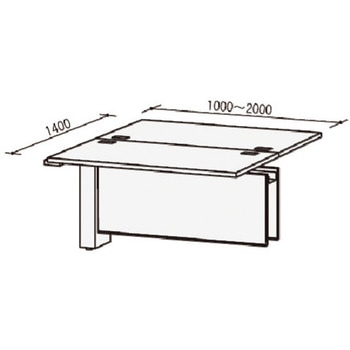 50SFH-C1214WW �A���f�X�N �g���X�`�[��(�g���Z�b�g) ����720mm�Ԍ�1200mm���s1400mm  50SFH-C1214WW 65082318