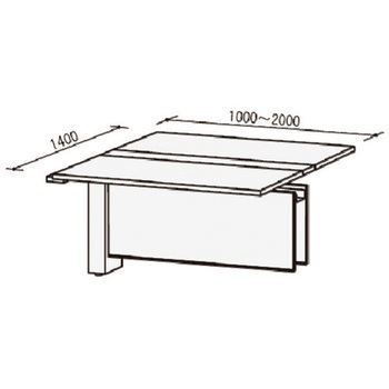 50SFH-C1414PW �A���f�X�N �g���X�`�[��(�g���Z�b�g) ����720mm�Ԍ�1400mm���s1400mm  50SFH-C1414PW 65082327